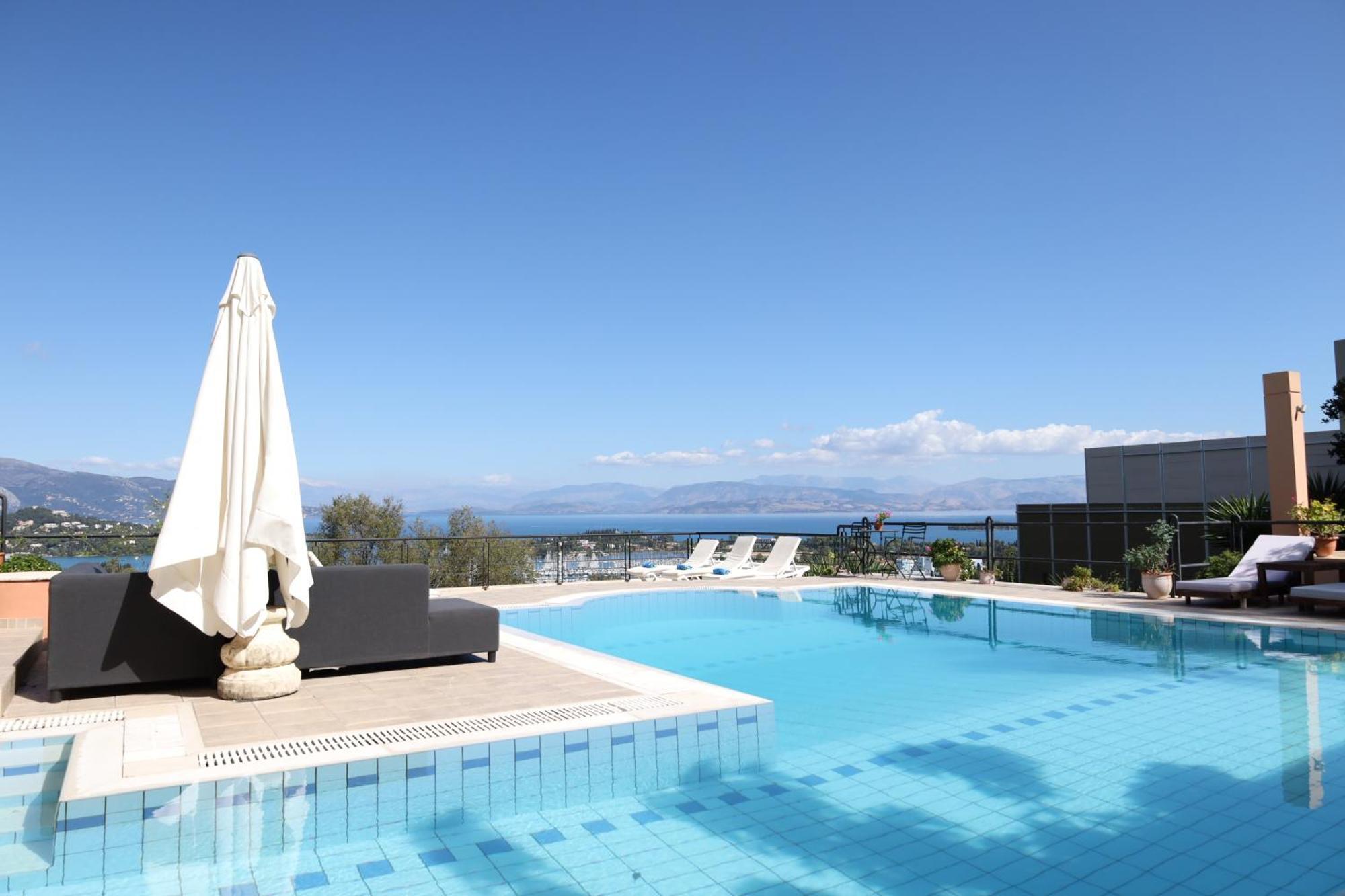 Casa T With Amazing Views In Corfu Villa Kontokali Bagian luar foto